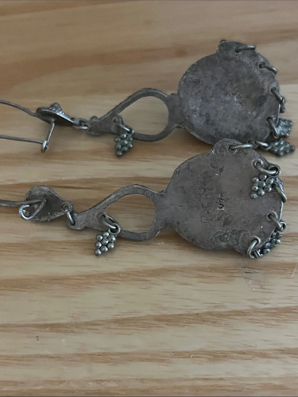 Sterling Silver Filigree Drop Earrings with Turquoise Accent